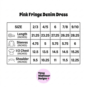 Pink Fringe Denim Dress