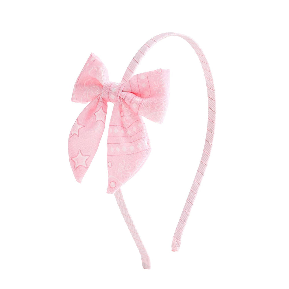 Pink Bandana Western Bow Headband