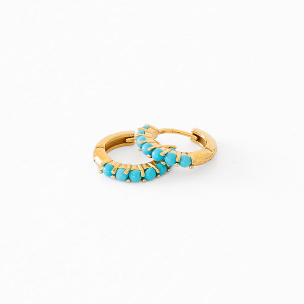 Turquoise Hoops