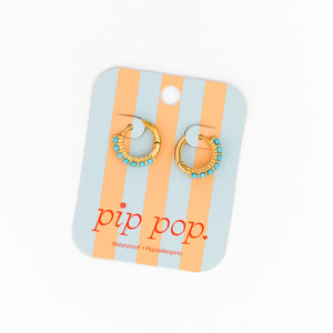 Turquoise Hoops