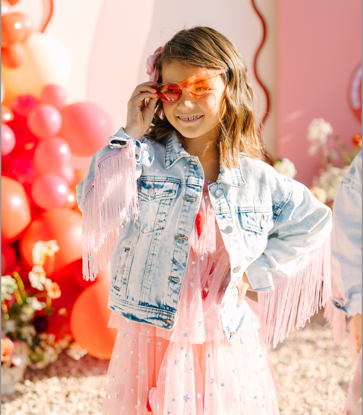 Fringe Jacket Pink