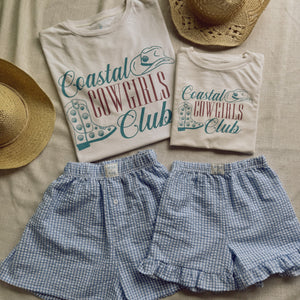 Wild + Rae Blue Gingham Shorts