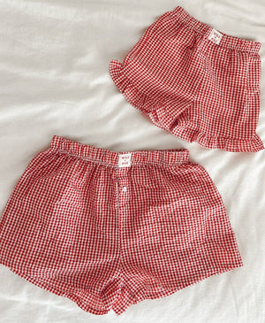 Wild + Rae Red Gingham Shorts