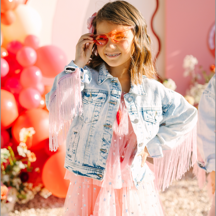 Fringe Jacket Pink