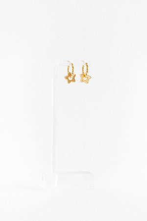 Gold Star Braided Hoops