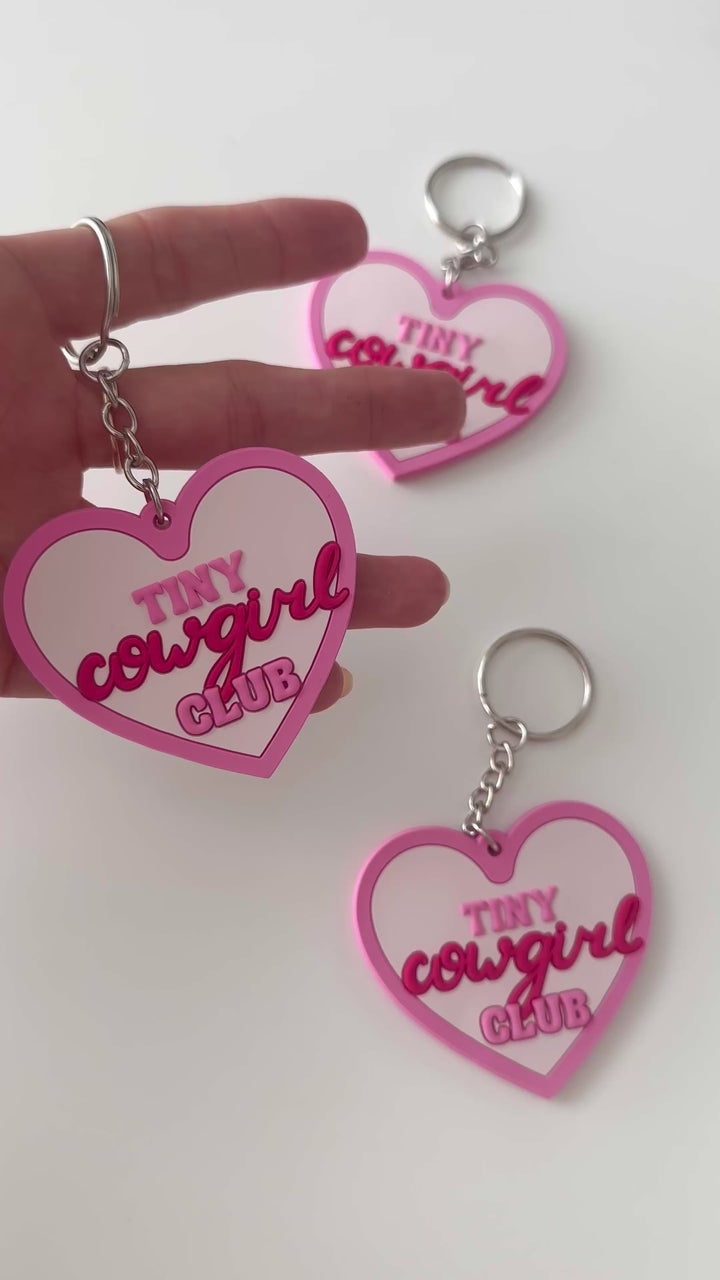 Tiny Cowgirl Club Keychain