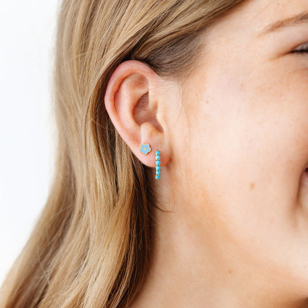 Turquoise Hoops