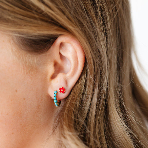 Turquoise Hoops