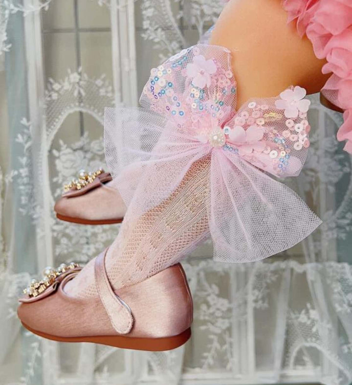 Glitter Bow Socks