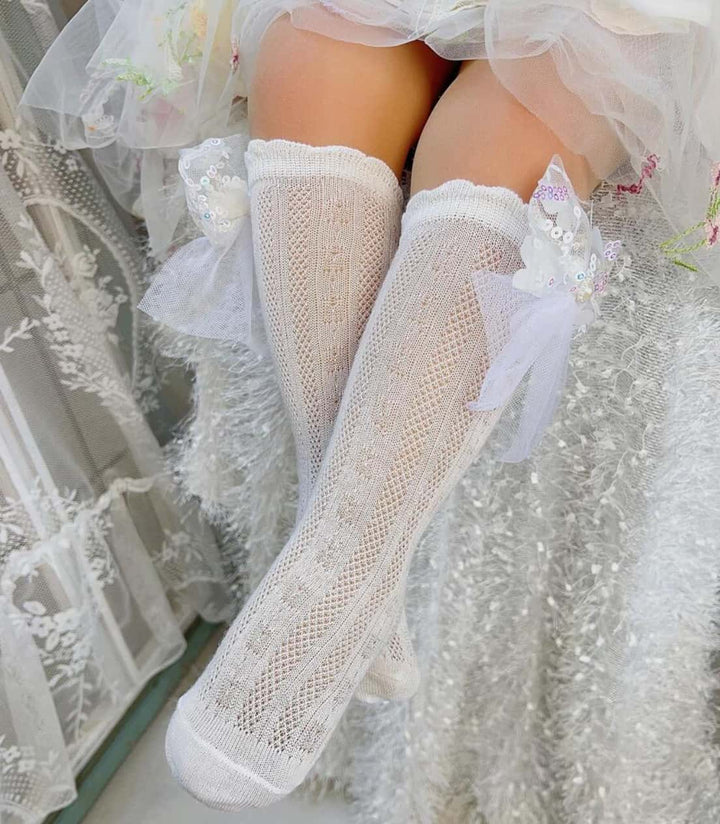 Glitter Bow Socks